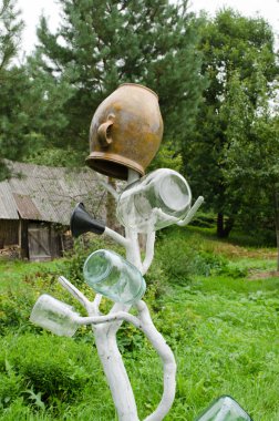 el yapımı soba kuru aracı tencere kavanoz çiftlik evi Bahçesi