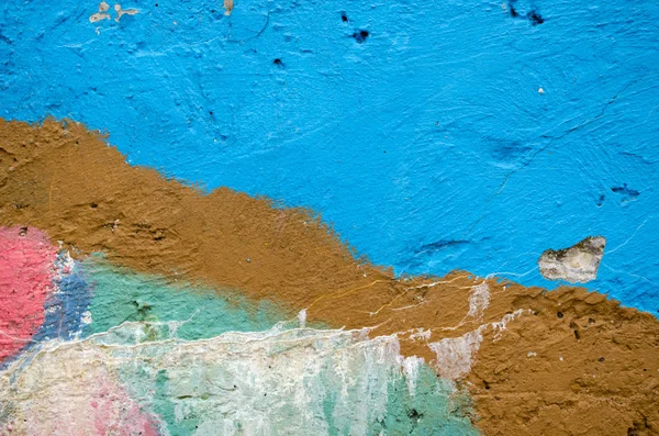 カラフルな塗装グランジの大まかな表面壁の背景 — ストック写真
