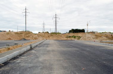 Otoban asfalt yol inşaatı