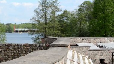 Antik trakai Kalesi ve turistik Galve göl yard