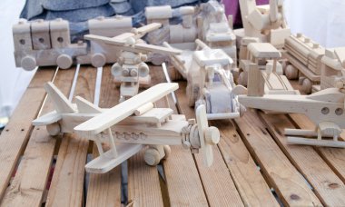 ahşap el yapımı Uçak Helikopter oyuncak modelleri
