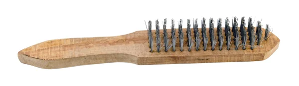 Дерев'яна іржа для шрамування пензля видалити інструмент ізольований білий — стокове фото