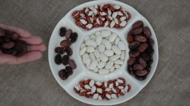 eller fasulye yemek dökün