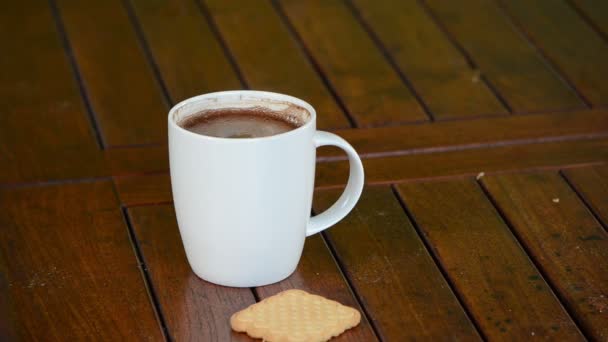 コーヒー クッキーを蒸し — ストック動画