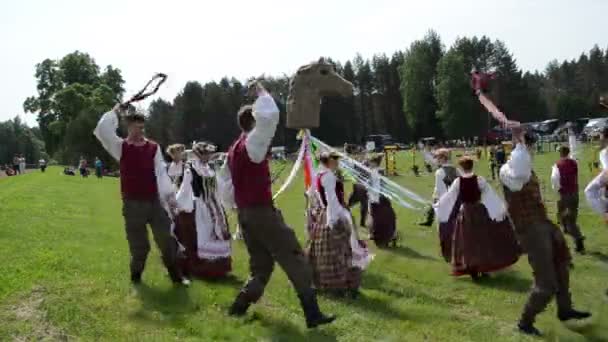 People dance horse head — Stock Video