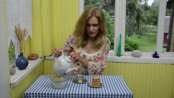 Sušené Heřmánkový čaj — Stock video
