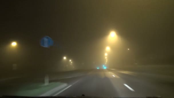 Fog traffic light — Stock Video