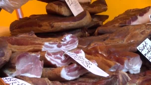 Stalla prezzo della carne — Video Stock