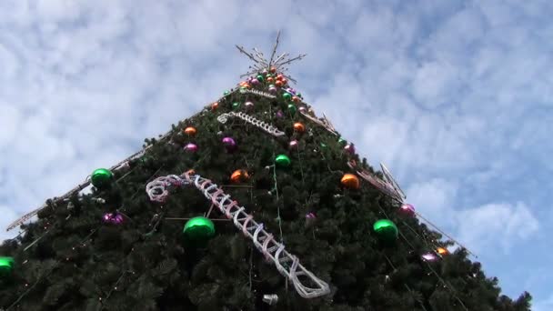 Guirnalda de árbol de Navidad — Vídeo de stock