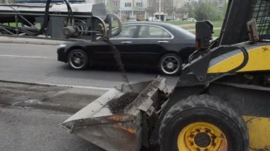 Asfalt yük küçük karavan