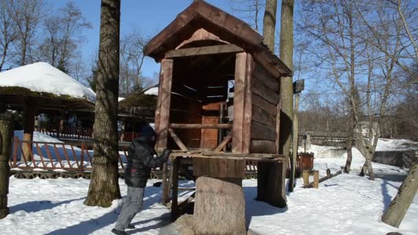 Coppia divertente casa sull'albero — Video Stock