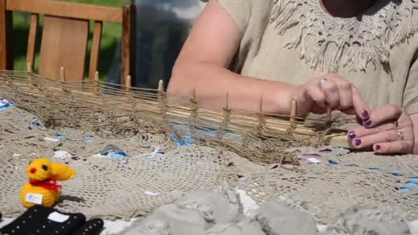 古董针织器具 — 图库视频影像