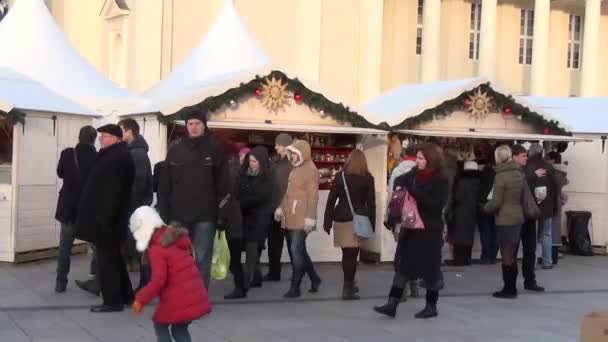 Свято на ринку міста — стокове відео