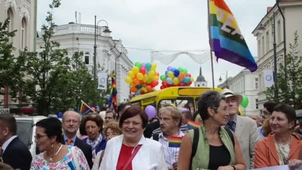 Político gay desfile — Vídeo de stock