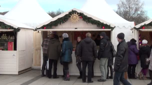 Boże Narodzenie targów stoisko — Wideo stockowe