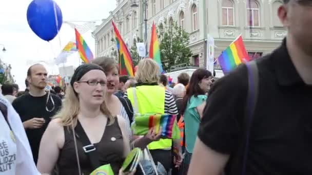 Gay lesbianas desfile personas — Vídeos de Stock