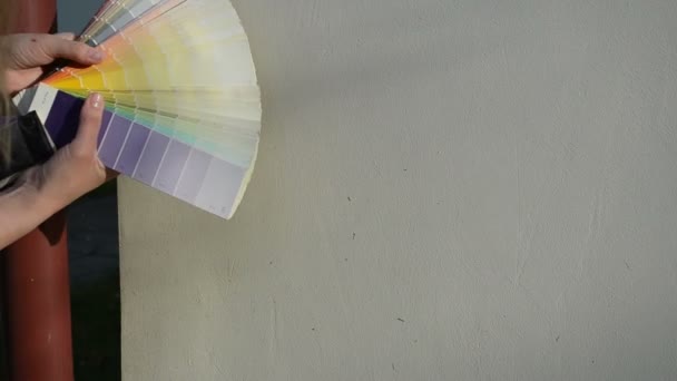 カラー スケールの一致の壁 — ストック動画