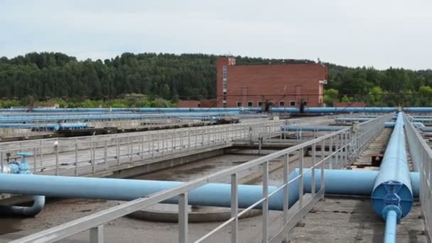 Waterworks pools pipes — Stock Video