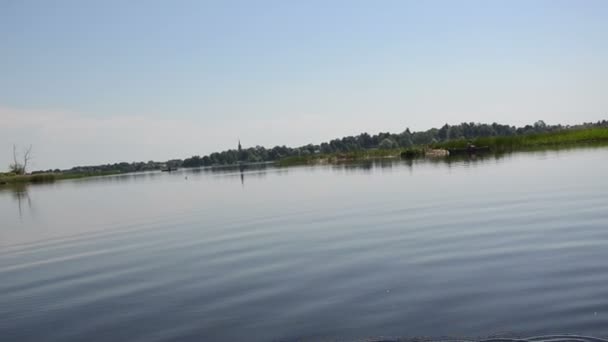 Widok natura łódź — Wideo stockowe