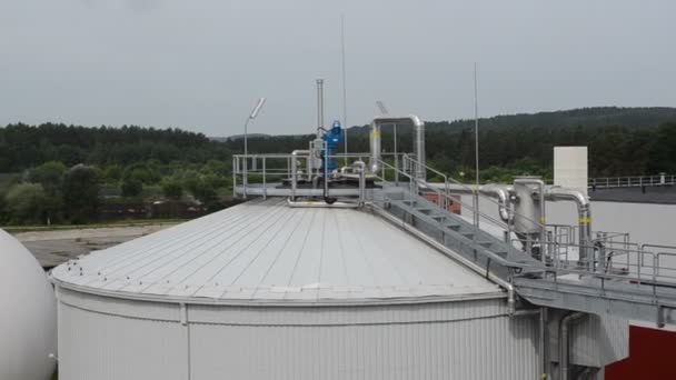 Biogas plant slib — Stockvideo