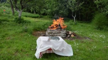 Tablo metal plaka ateş