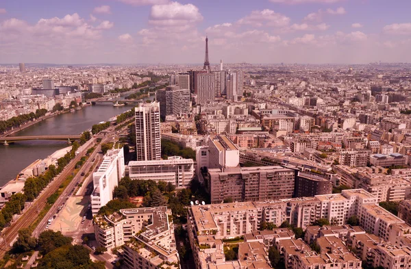 Luftaufnahme über Paris, Frankreich — Stockfoto