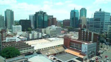 Harare 'nin işlek şehir merkezi, başkent Zimbabwe