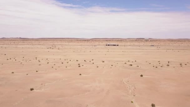 Εναέρια Μια Αμμώδη Έρημο Τοπίο — Αρχείο Βίντεο