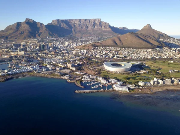 Cidade Cabo África Sul Abril 2022 Vista Aérea Sobre Cidade — Fotografia de Stock