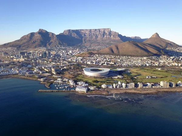 Кейптаун Південна Африка Квітня 2022 Повітряний Вид Над Кейптауном Стадіоном Ліцензійні Стокові Зображення