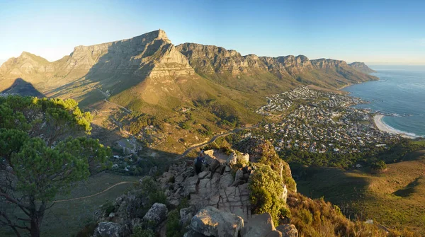 Vista Lions Head Table Mountain Cidade Cabo — Fotografia de Stock