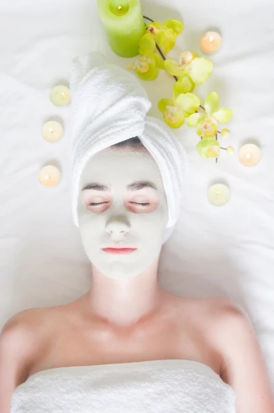 Vrouw in de spa — Stockfoto