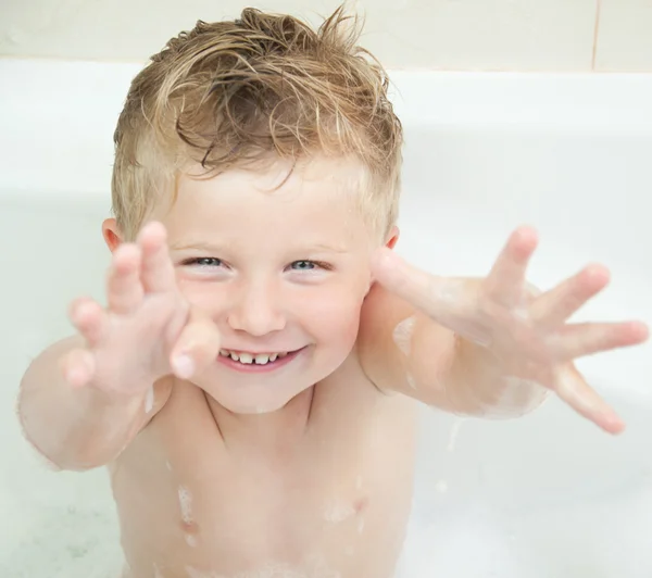 Rozkošný koupel chlapeček — Stock fotografie