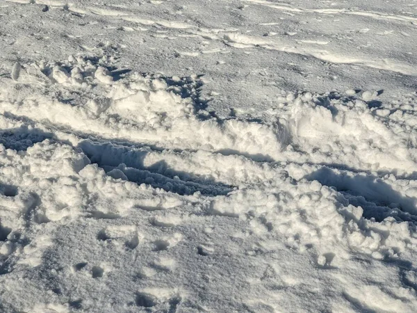 Κοντινό Πλάνο Χιόνι Υφή — Φωτογραφία Αρχείου