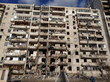 Rusya 'nın Ukrayna' ya karşı savaşı. Kyiv. 26 Şubat 2022 Ukrayna