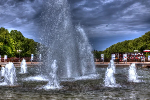 Fountain in Szczecin, hdr — Stock Photo, Image