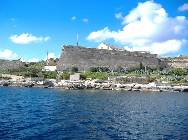 Вид на Святого Анджело Форт. Мальта — стокове фото