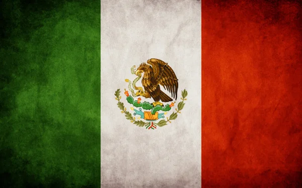 Mexická vlajka — Stockový vektor