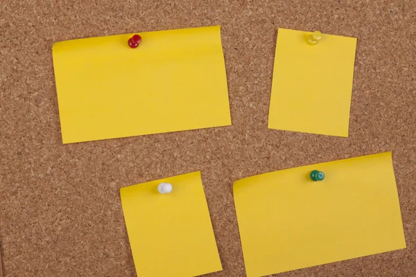 Post It Notes On Cork Board — Stock Photo, Image