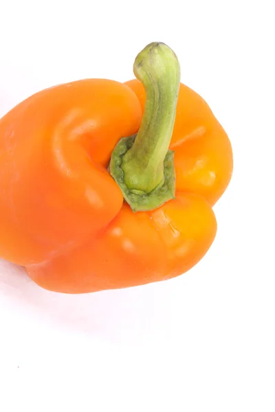 Peperoni arancioni su sfondo bianco — Foto Stock