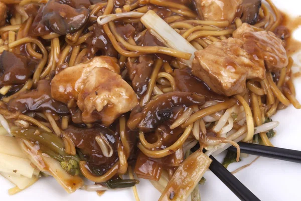 Kyckling chow mein — Stockfoto