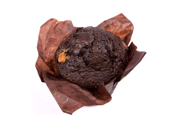 Chocolate Muffin on a white background. — Stock Photo, Image