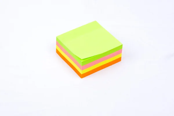 Poznámky Sticky notes kostka — Stock fotografie