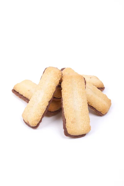 Biscoitos buttery com centro de chocolate — Fotografia de Stock