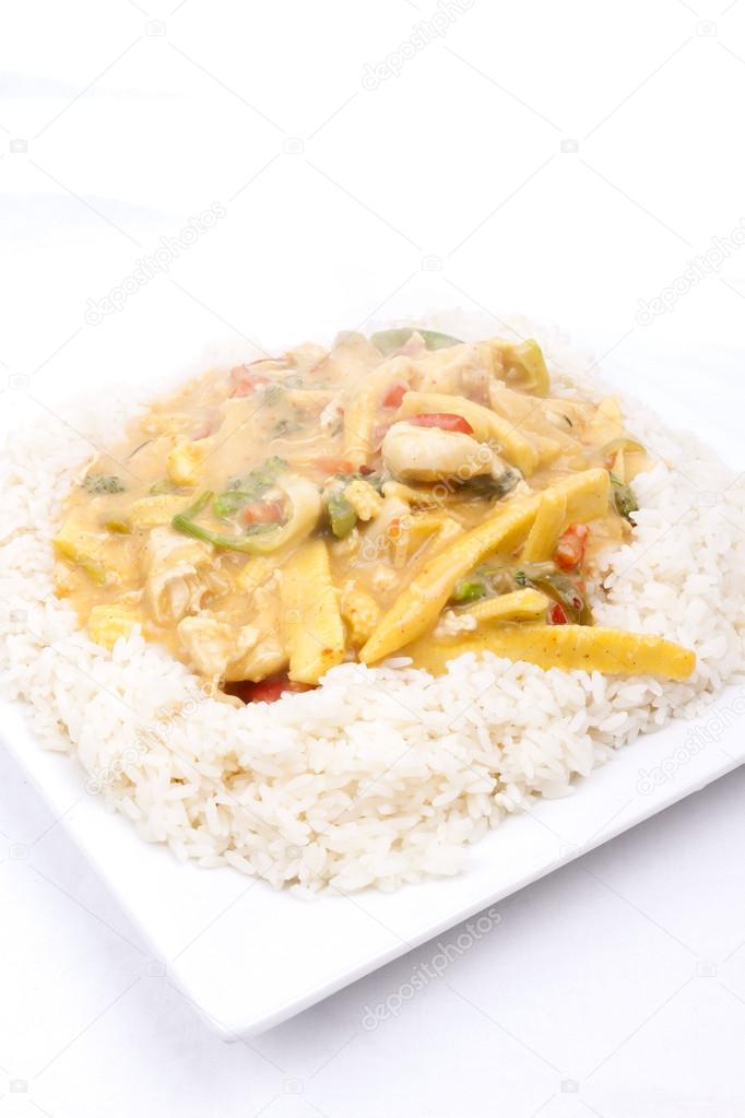 Coconut chicken with rice