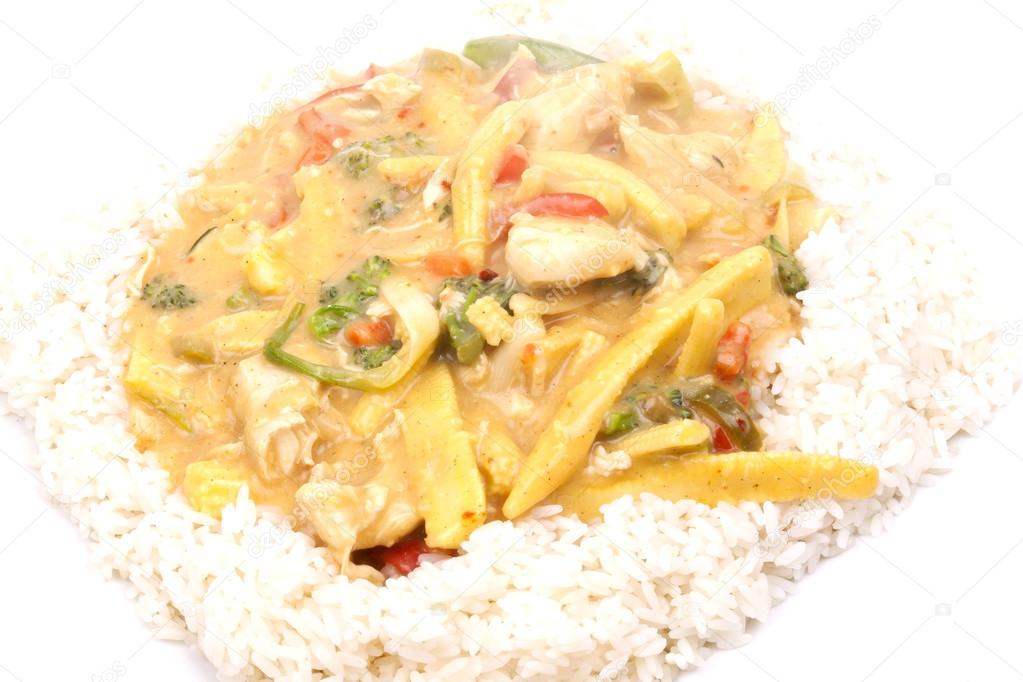 Coconut chicken with rice