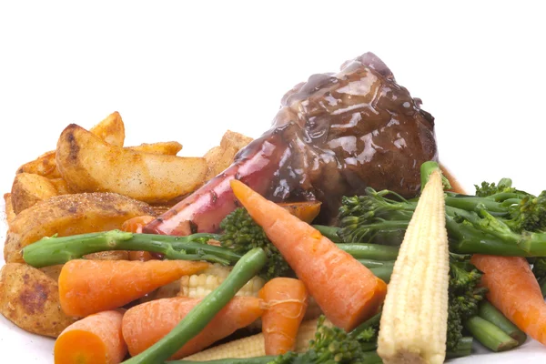 Lamb Shank with vegetable — Stock Photo, Image