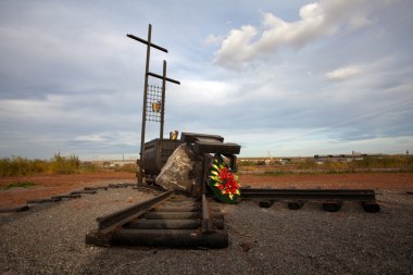 The monument to victims of Stalin clipart