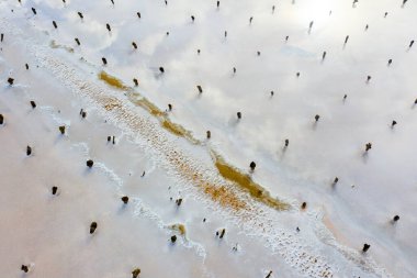 Salt Lake Baskunchak Rusya Astrakhan bölgesi.