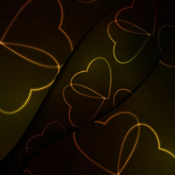 Neon szívét, futurisztikus illusztráció. — Stock Vector